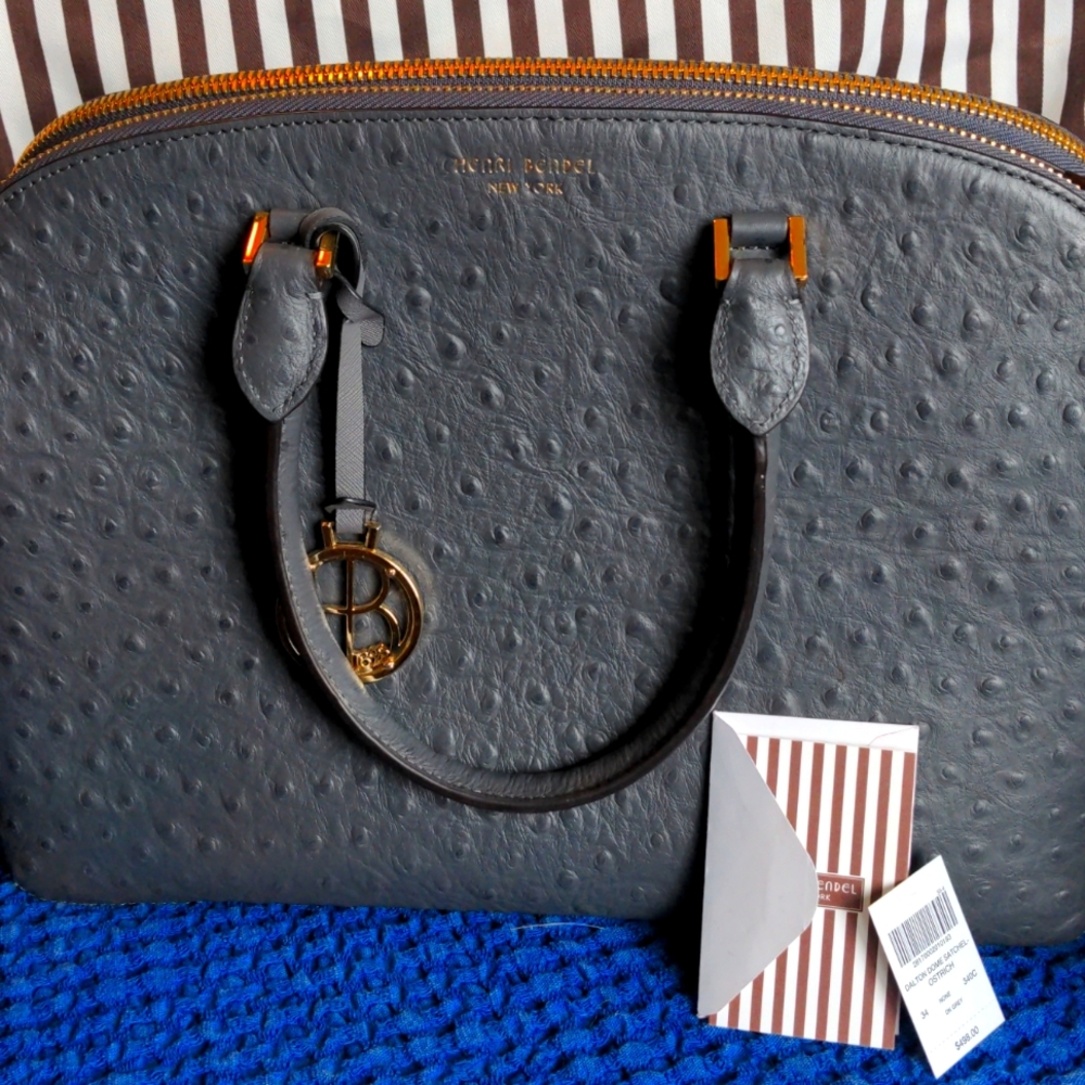 Henri Bendel Dalton done satchel - ostrich